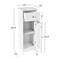MDF Freestanding Bathroom Cabinet with Adjustable Shelf, Drawer and Shutter Door